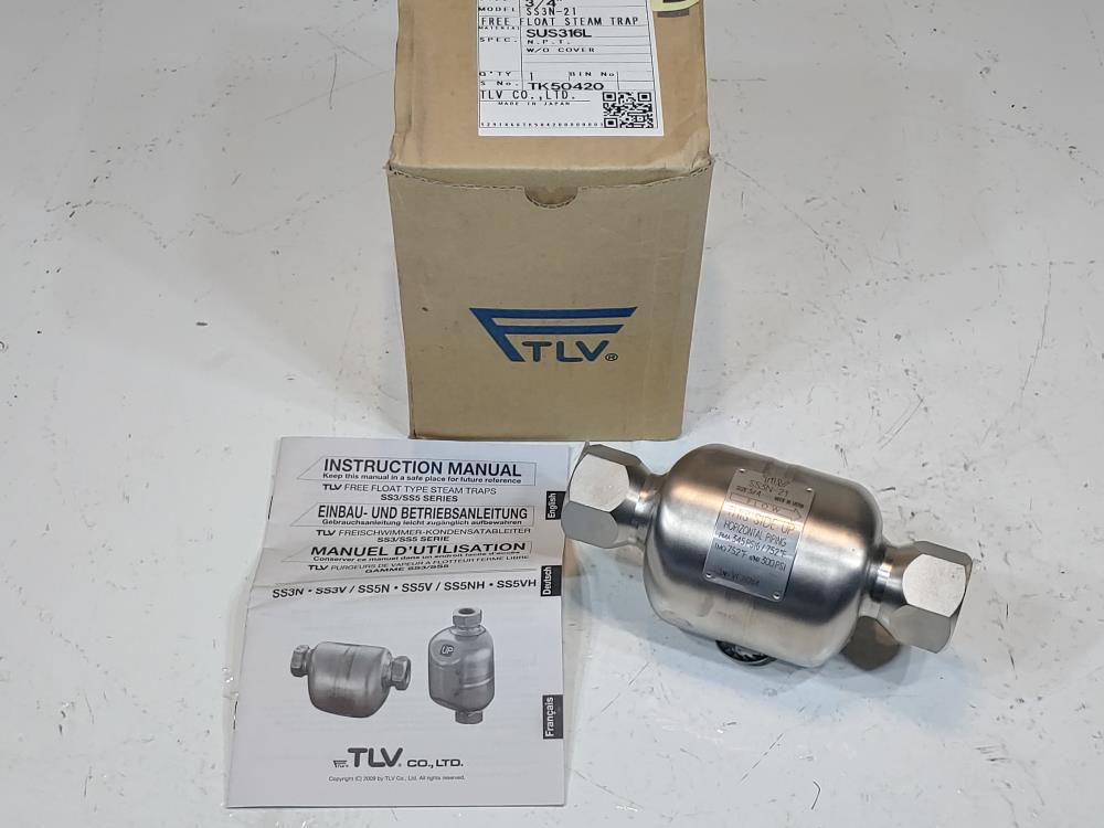 TLV 3/4" NPT Free Float Steam Trap SS3N-21