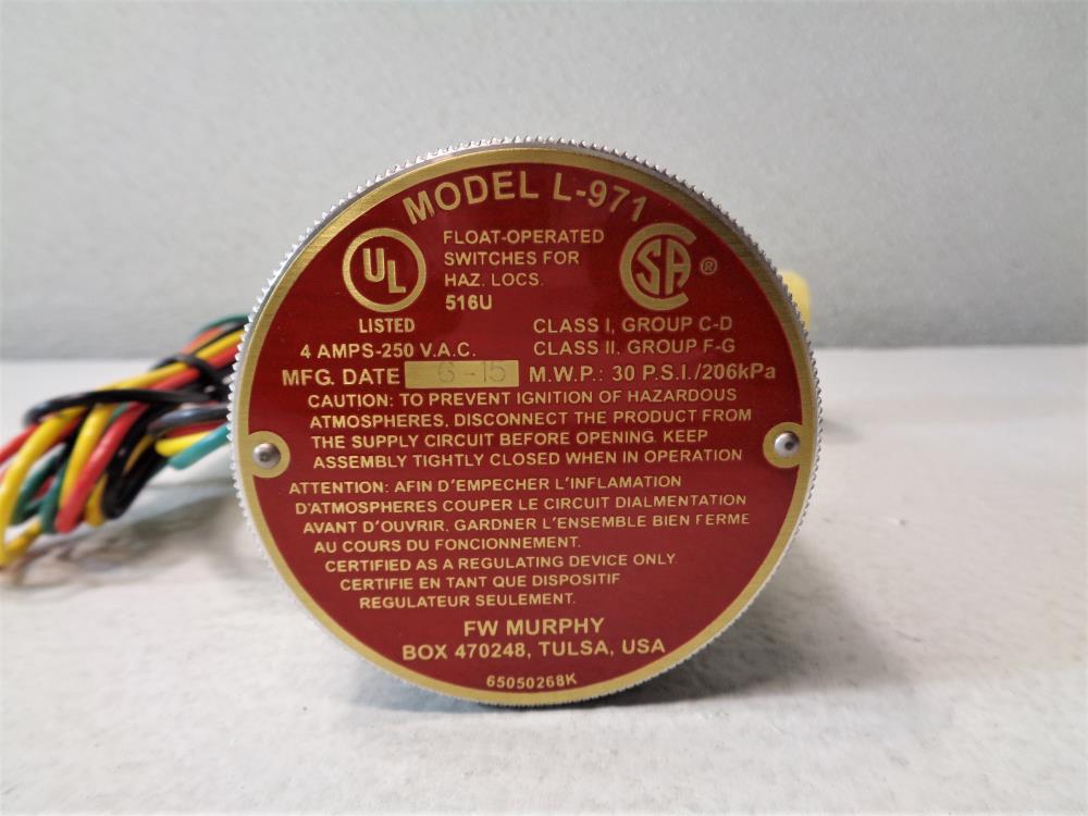 Murphy L-971 Level Switch 15700090