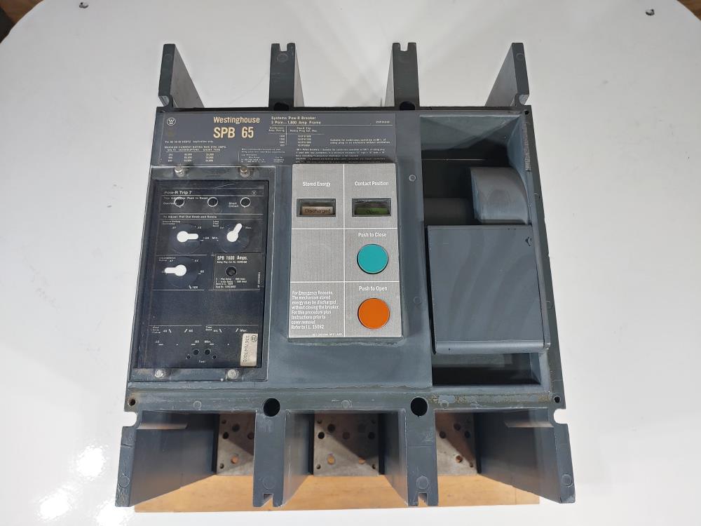 Westinghouse SPB 65 System Pow-R Circuit Breaker, 3-Pole, 1,600 Amp