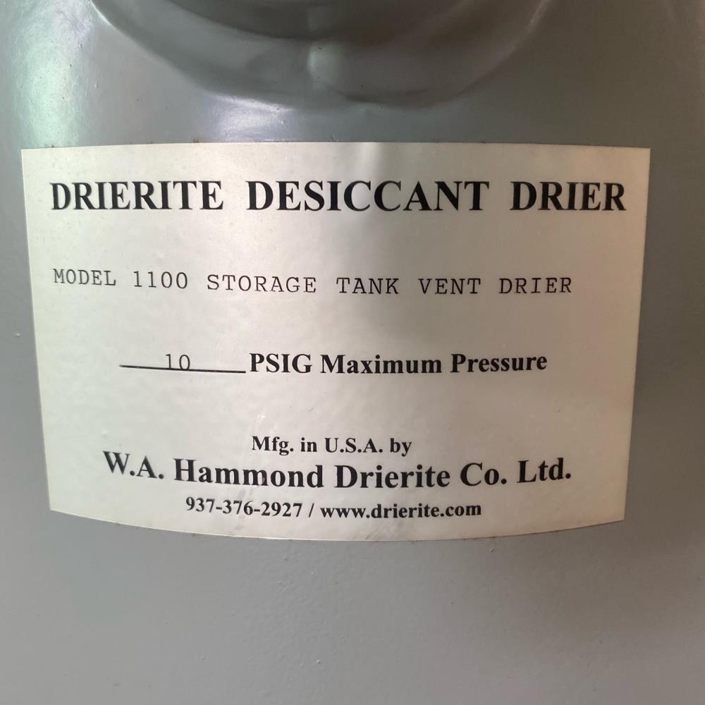 Hammond Drierite Desiccant 1100 Storage Tank Vent Drier, 2" NPT, 10 PSIG 