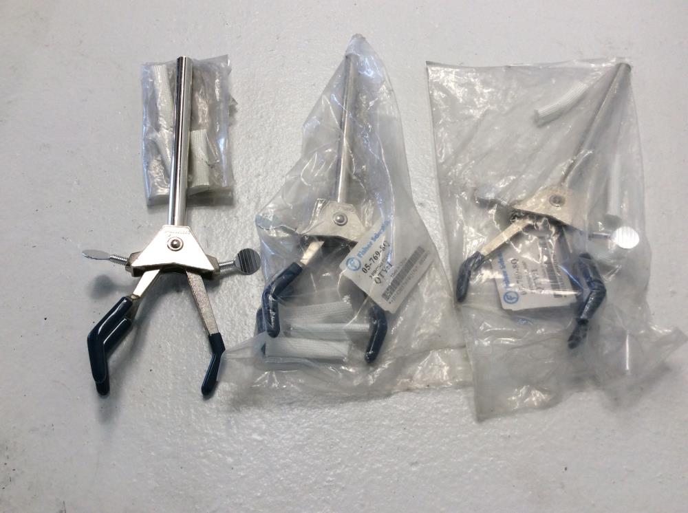 LOT of (3) Fisher Scientific Castaloy 3-Prong Extension Clamps 05-769-8Q