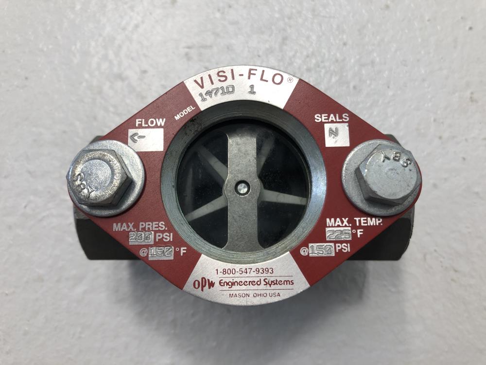 Visi-Flo 1" NPT CF8M Sight Flow Indicator W/ Rotor 14710