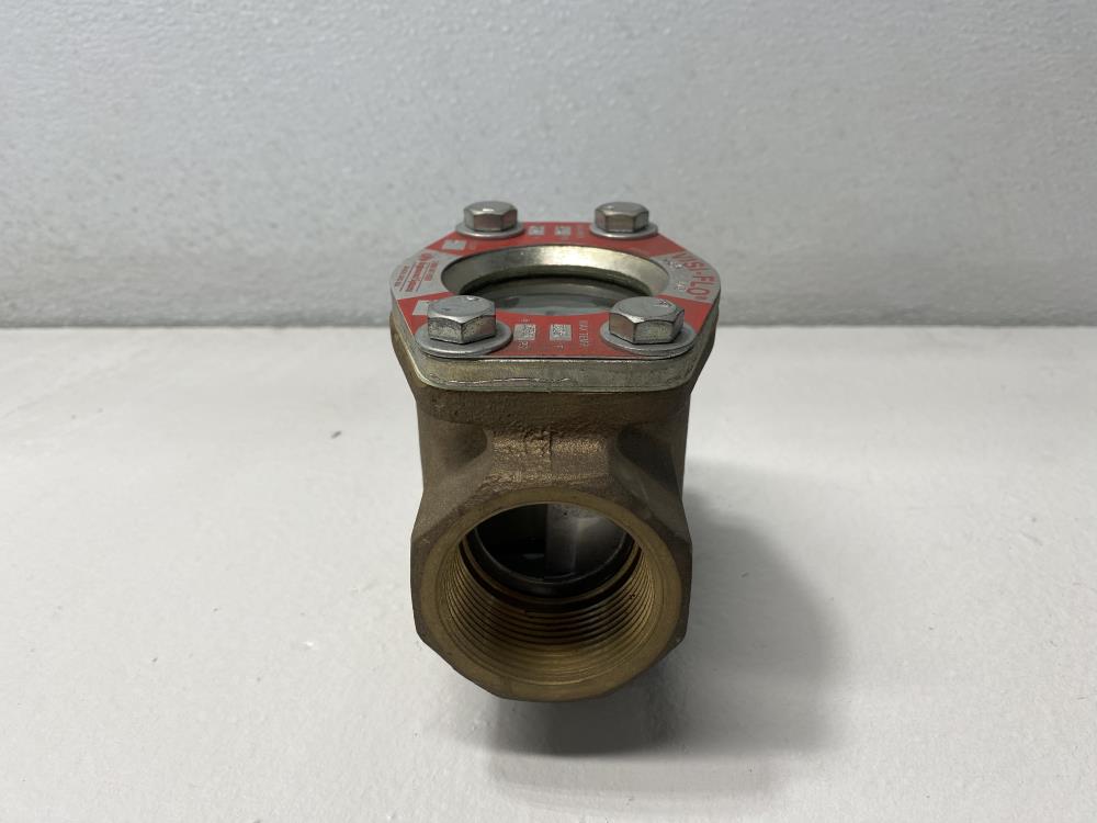 Visi-Flo 1-1/2" NPT Bronze Sight Flow Indicator W/ Rotor #1431