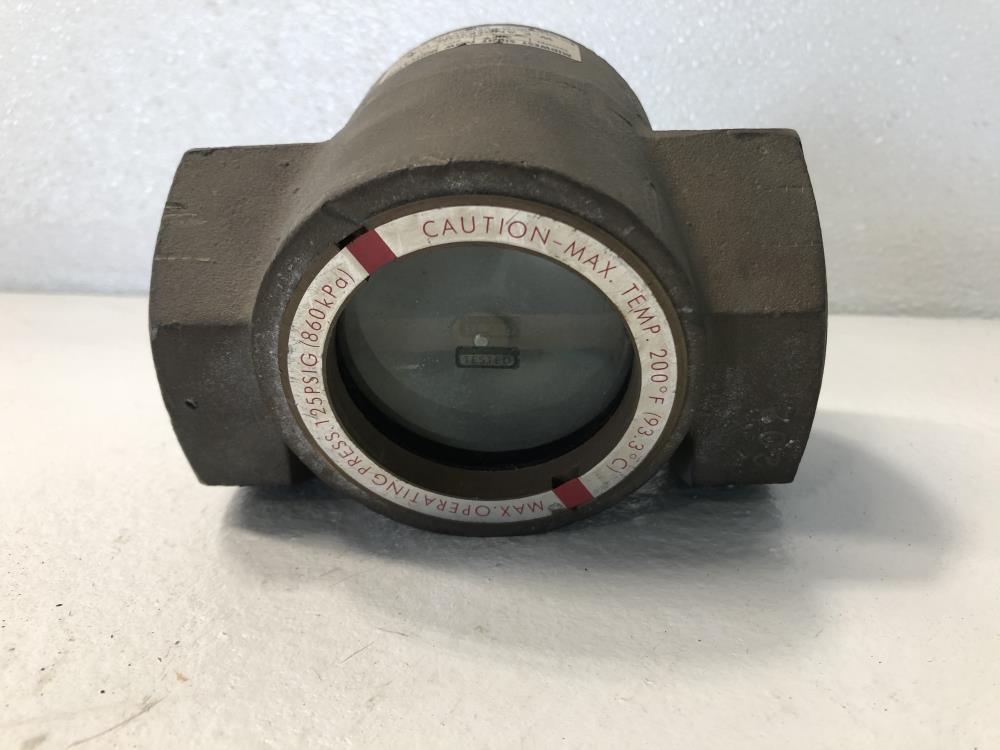 W.E. Anderson 1-1/2" NPT Bronze Midwest Sight Flow Indicator W/ Rotor #300