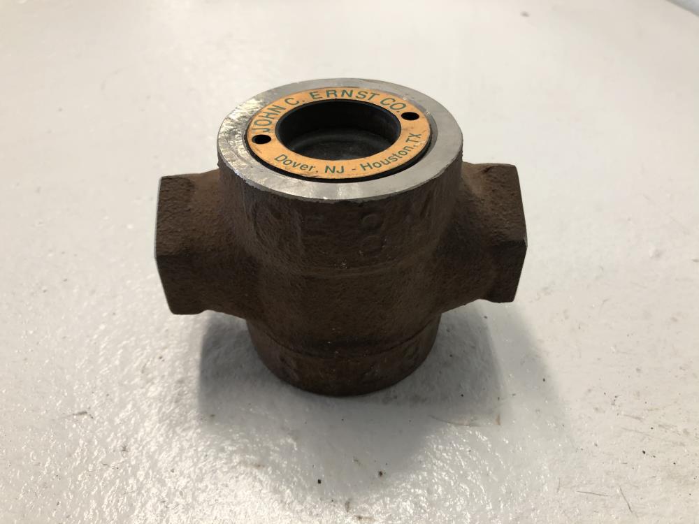 John C. Ernst 1/2" NPT CF8M Sight Flow Indicator W/ Rotor