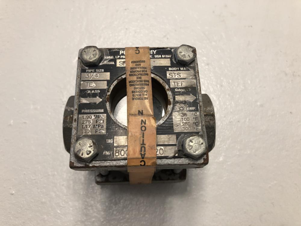 Penberthy SFR 3/4" NPT CF3M Sight Flow Indicator w/ Rotor