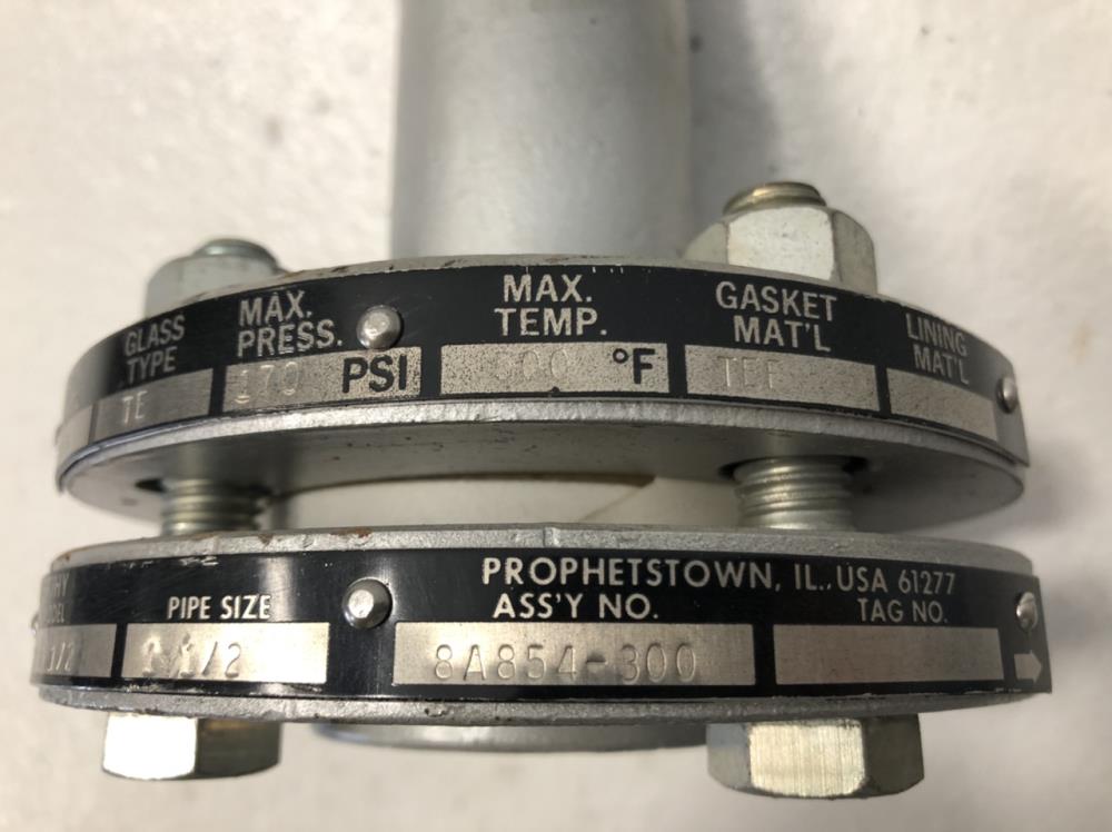 Penberthy 1-1/2" MNPT 150# A105 Flanged Sight Flow Assembly WTM 11/2