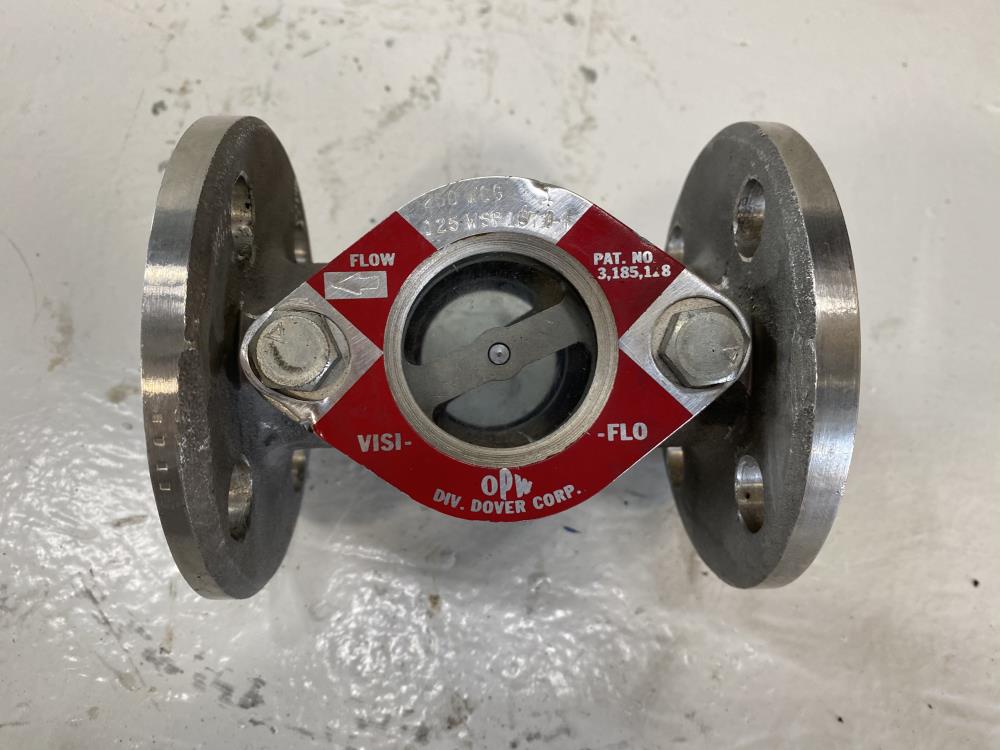 OPW 1" Flanged CF8M Sight Flow Indicator, Plain Style 1470-F