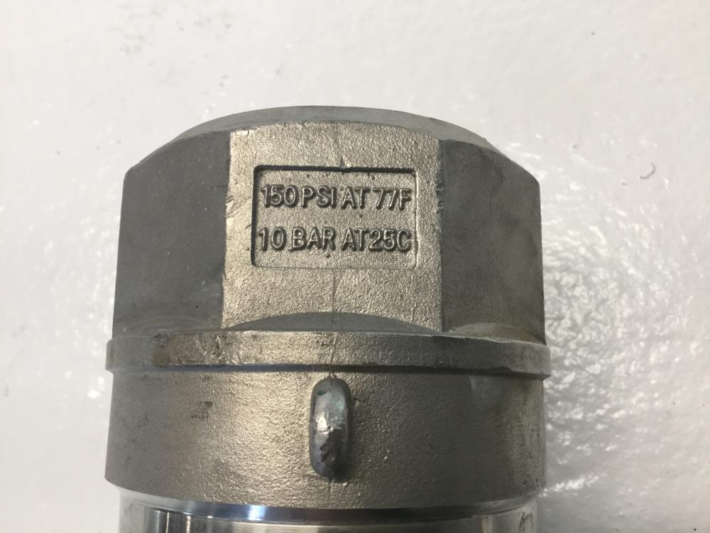 OPW 2" NPT Stainless Steel Kamvalok Adapter, 150 PSI