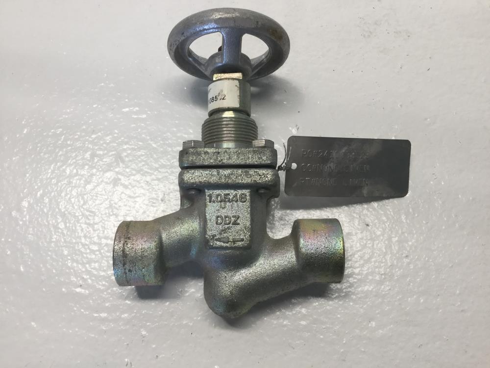 LOT of (2) Herl 3/4" Socket Weld Carbon Steel Globe Hand Shut-Off Valves 108552