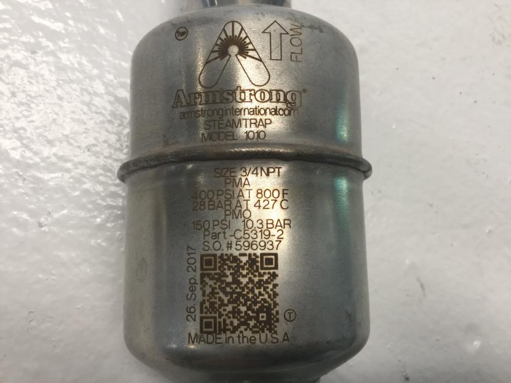 Armstrong 1010 Stainless Steel Steam Trap, 3/4” NPT, 400 PSI, C5319-2