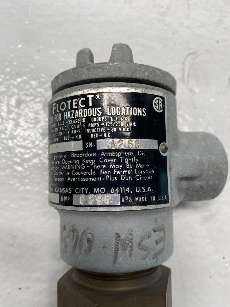 W.E. Anderson Flotect Flow Switch, V42U