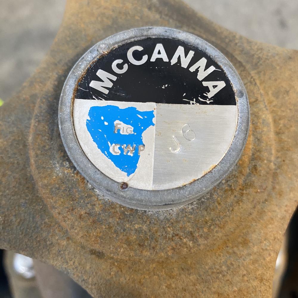 McCanna 4" 150# Ductile Iron Hand Operated Diaphragm Valve, J572-6-J1