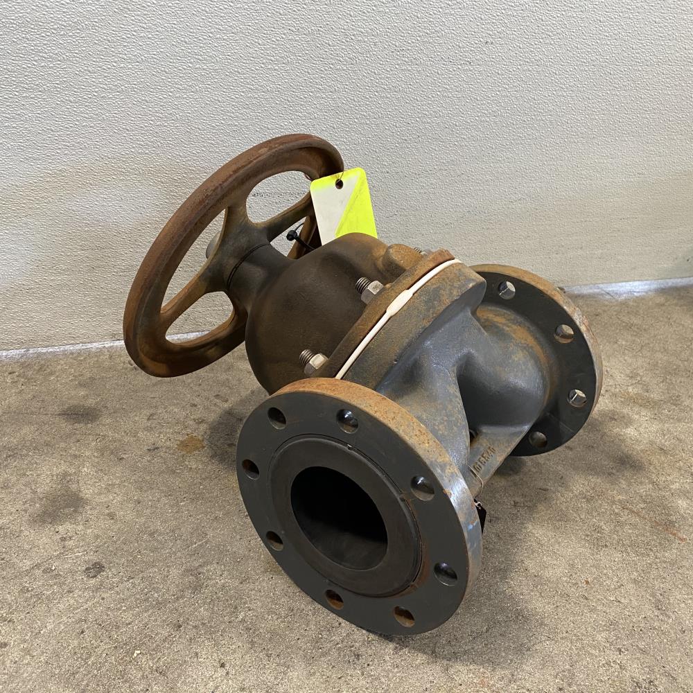 McCanna 4" 150# Ductile Iron Hand Operated Diaphragm Valve, J572-6-J1