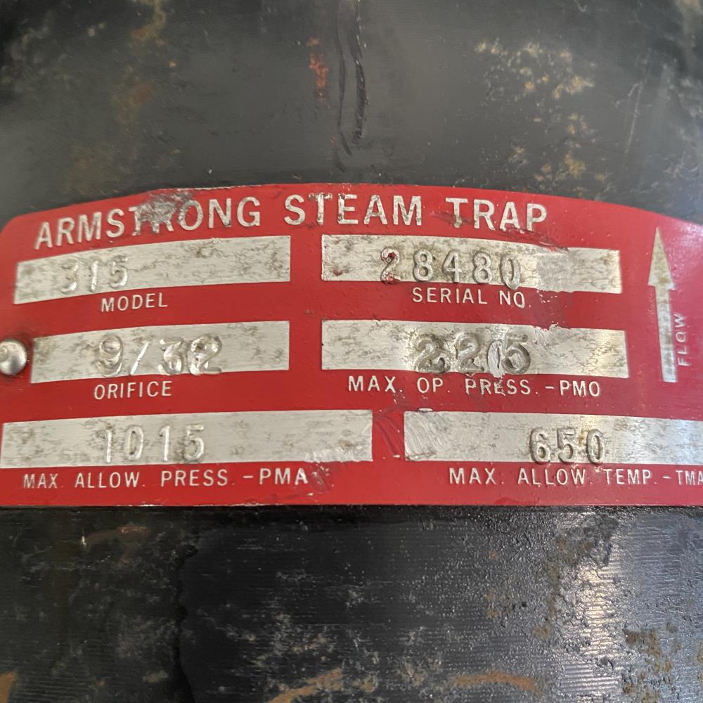 Armstrong 315 Inverted Bucket Steam Trap 1" NPT