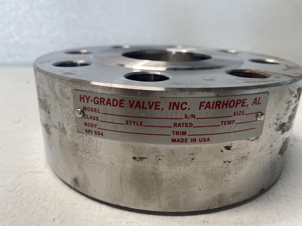 Hy-Grade 2" 300# RF A350-LF2 Lug Wafer Check Valve F03-02G-10DHIM