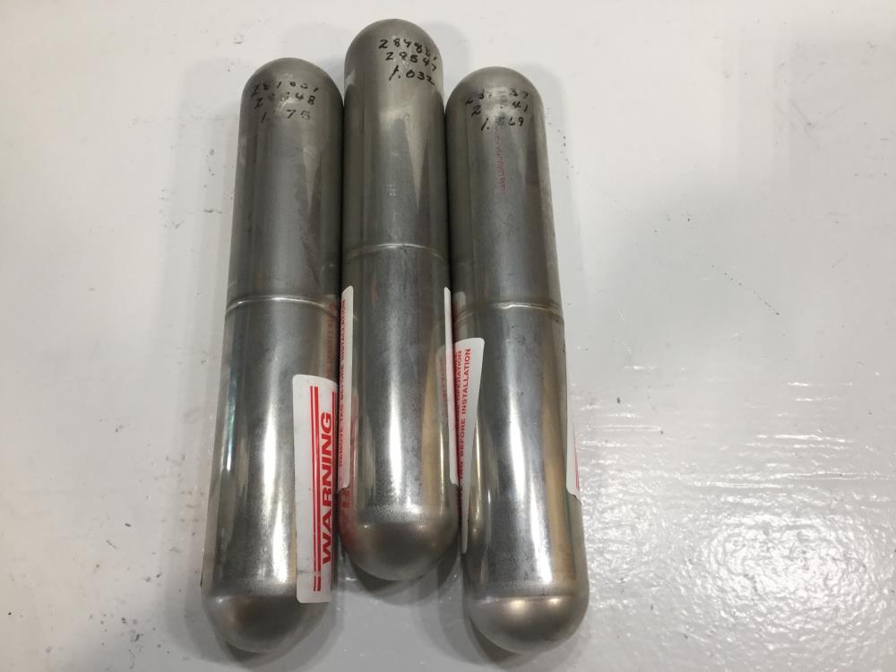 Lot of (3) Jerguson Magnicator Magnetic Level Floats F23S 12 4 .75, Stainless