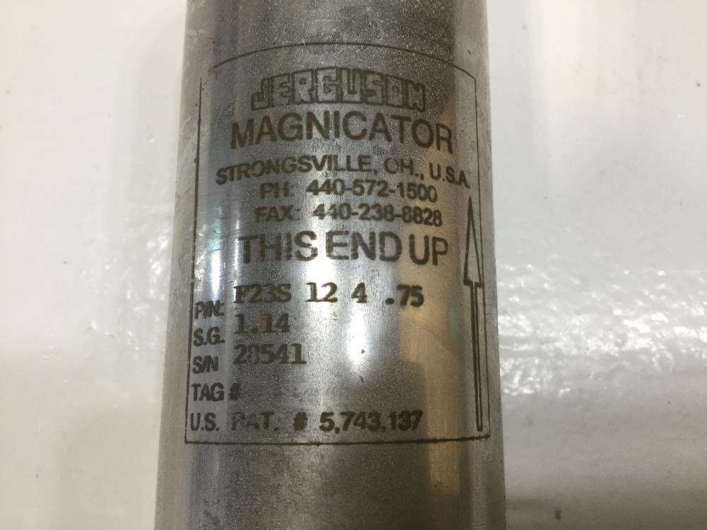 Lot of (3) Jerguson Magnicator Magnetic Level Floats F23S 12 4 .75, Stainless