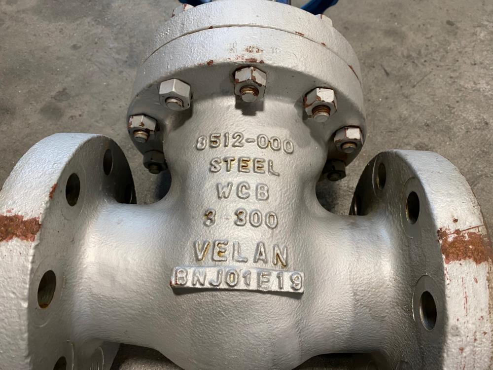 VELAN 3” 300# RF WCB Flanged Gate Valve F10-1064C-02TY-W320