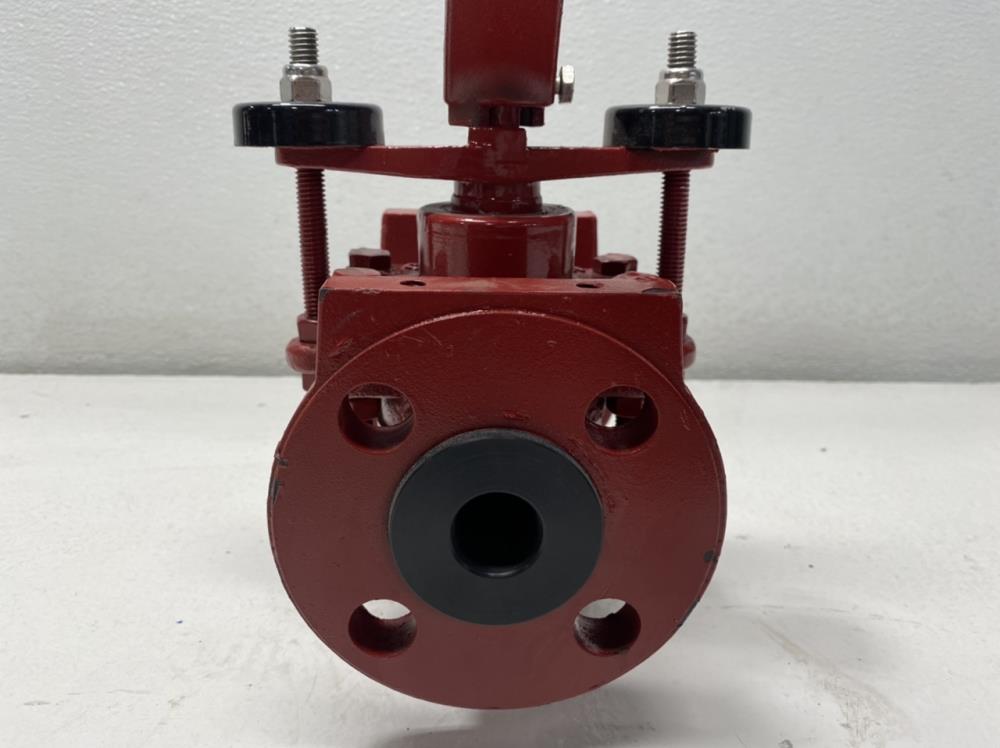 ChemValve 1" 300# WCB 2-Way Plug Valve, PVDF Lined 790EB-300