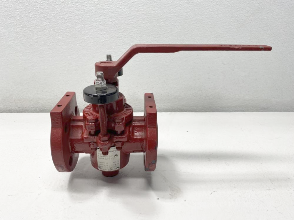 ChemValve 1" 300# WCB 2-Way Plug Valve, PVDF Lined 790EB-300