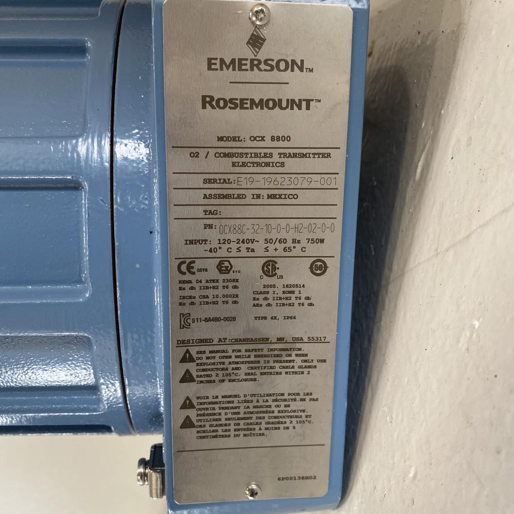 Rosemount OCX 8800 Oxygen Combustibles Transmitters OCX88C-32-10-0-0-H2-02-0-0