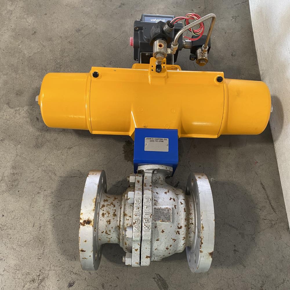 KACE 4” 300# WCB Ball Valve F1R300-13RG-L with Hytork 1371 Actuator