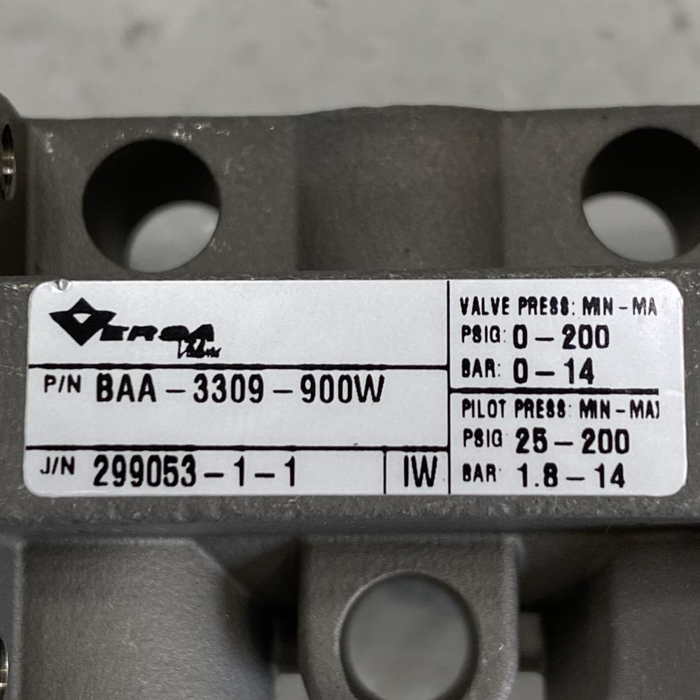 Versa 1/4” NPT 3-Way Pneumatic Directional Relay Valve BAA-3309-900W