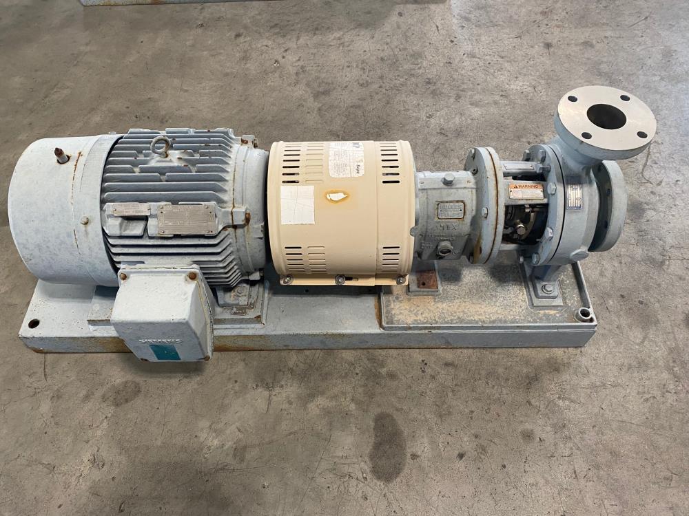 Goulds 3196 MTX Centrifugal Pump, 3"x4"-8G, 316 SS w/ 25 HP Motor (A)