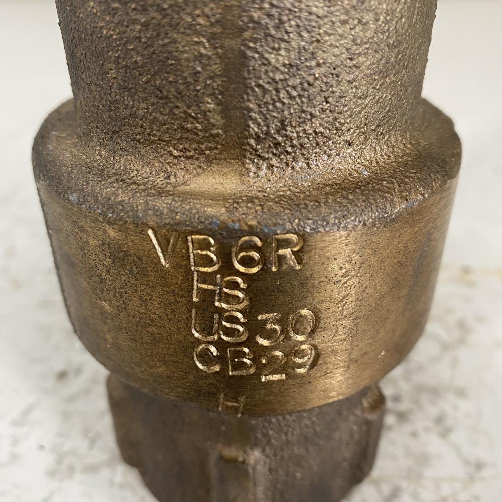 Fulflo 1-1/4” NPT Bronze Relief Valve, 30 PSI, #VB6R