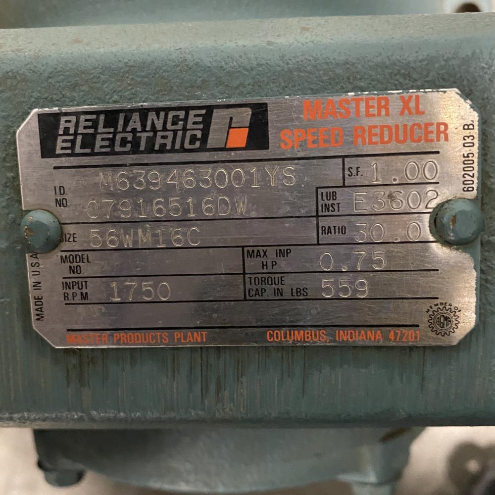 Reliance Duty Master Unibrake F51A0304M-YS w/ Speed Reducer & 1/2 HP Motor