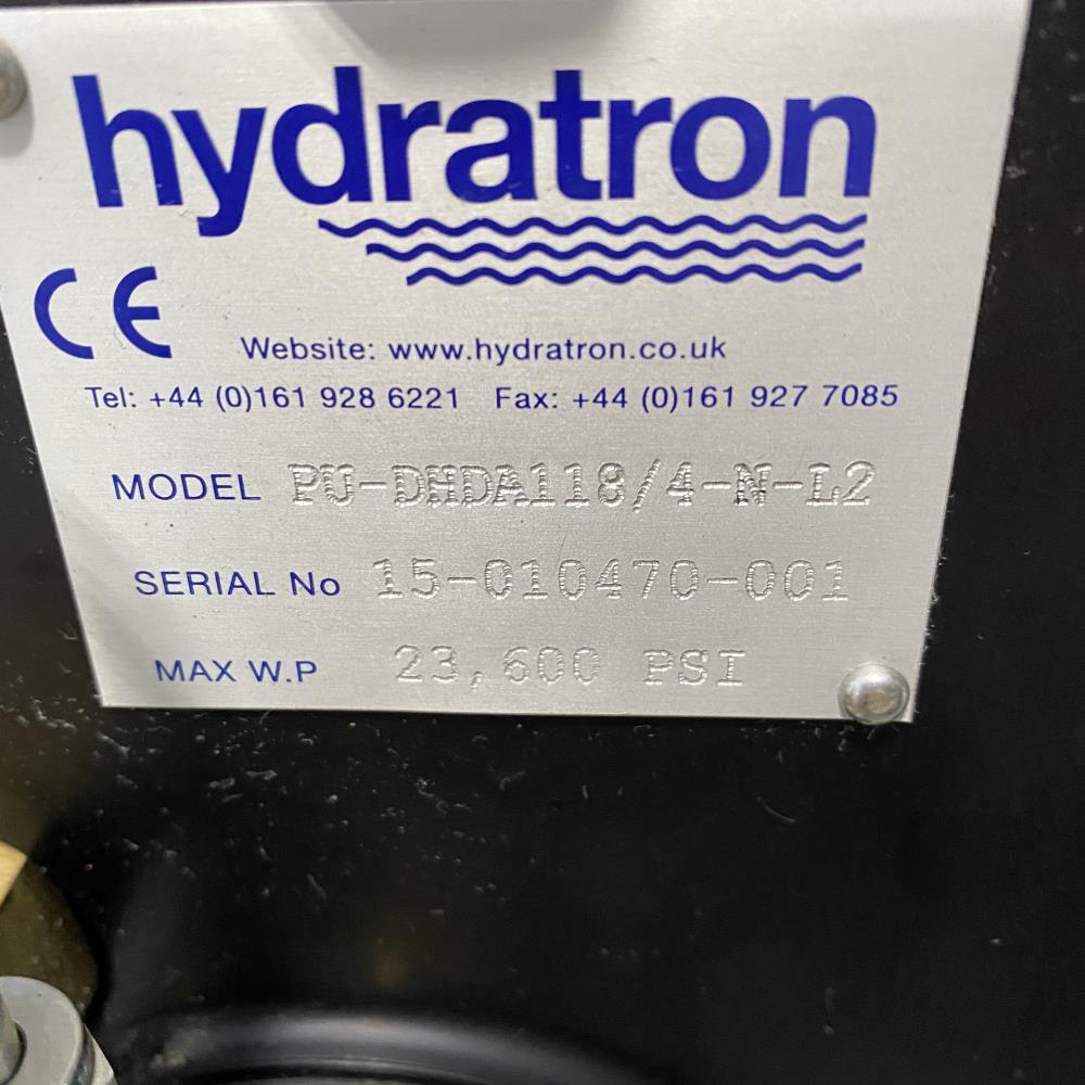 Hydratron Double Head Double Acting Hydraulic Pump 23,600 PSI, PU-DHDA118/4-N-L2