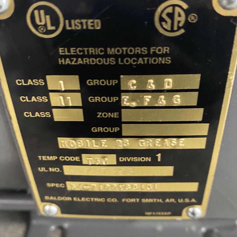 CCI Thermal Baldor Electric #1979 Motor for Hazardous Locations .5 HP