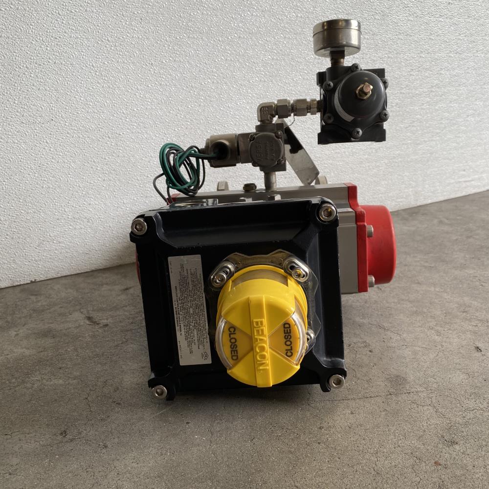 AT Controls 1-1/2” 150# WCB Actuated Floating Ball Valve w/ Triac 130A Actuator