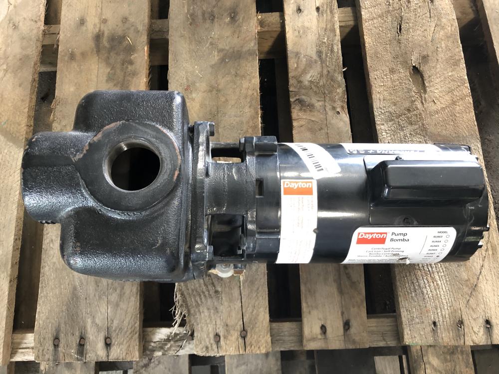 Dayton 1-1/2" NPT CI Self-Priming Centrifugal Pump 4UA69 with .75 HP Motor