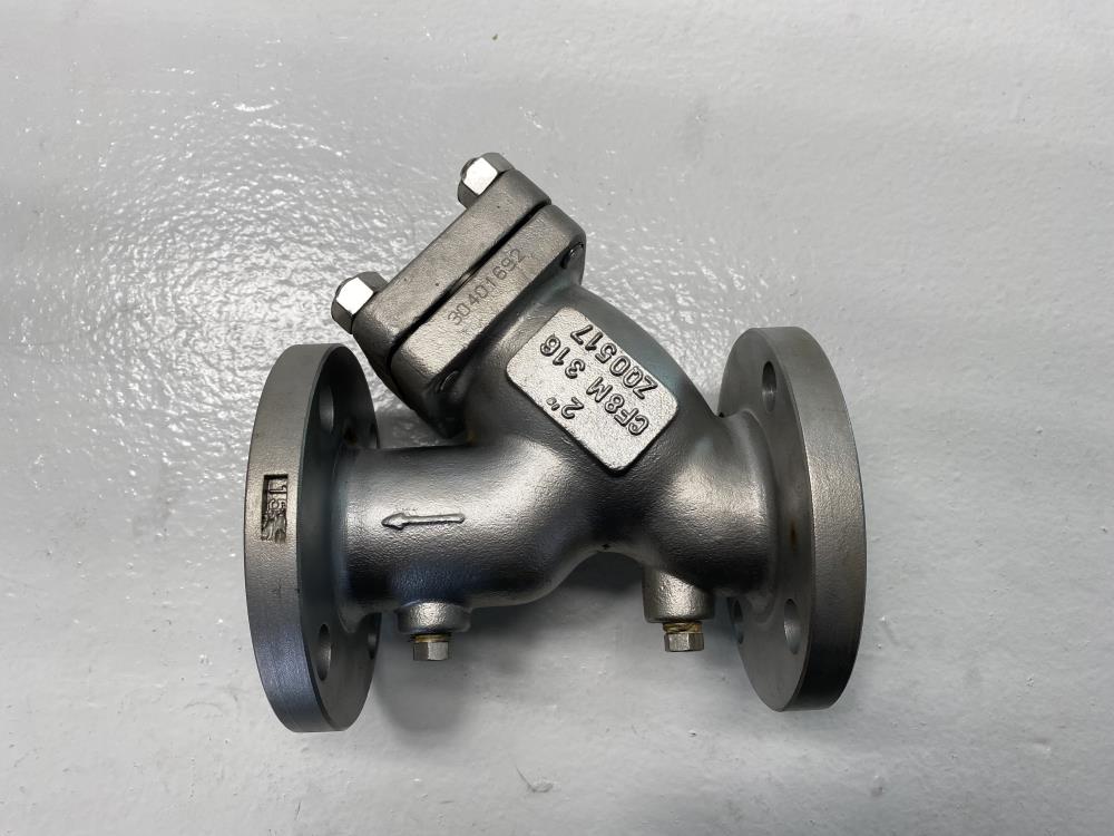 Titan 2” Flanged 150# CF8M 316 Stainless Steel Wye Y-Strainer Valve YS-61