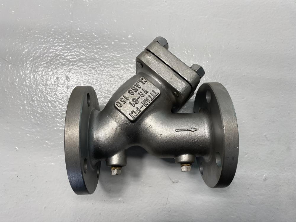 Titan 2” Flanged 150# CF8M 316 Stainless Steel Wye Y-Strainer Valve YS-61