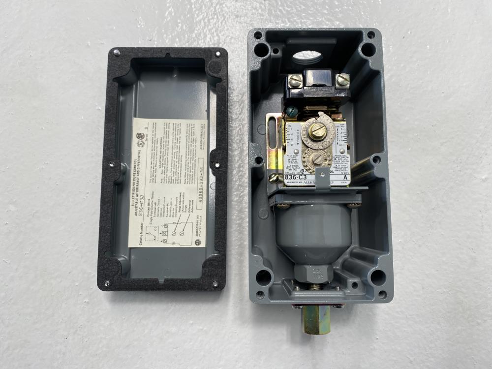 Allen Bradley Bulletin 836 Pressure Controller 836-C3J