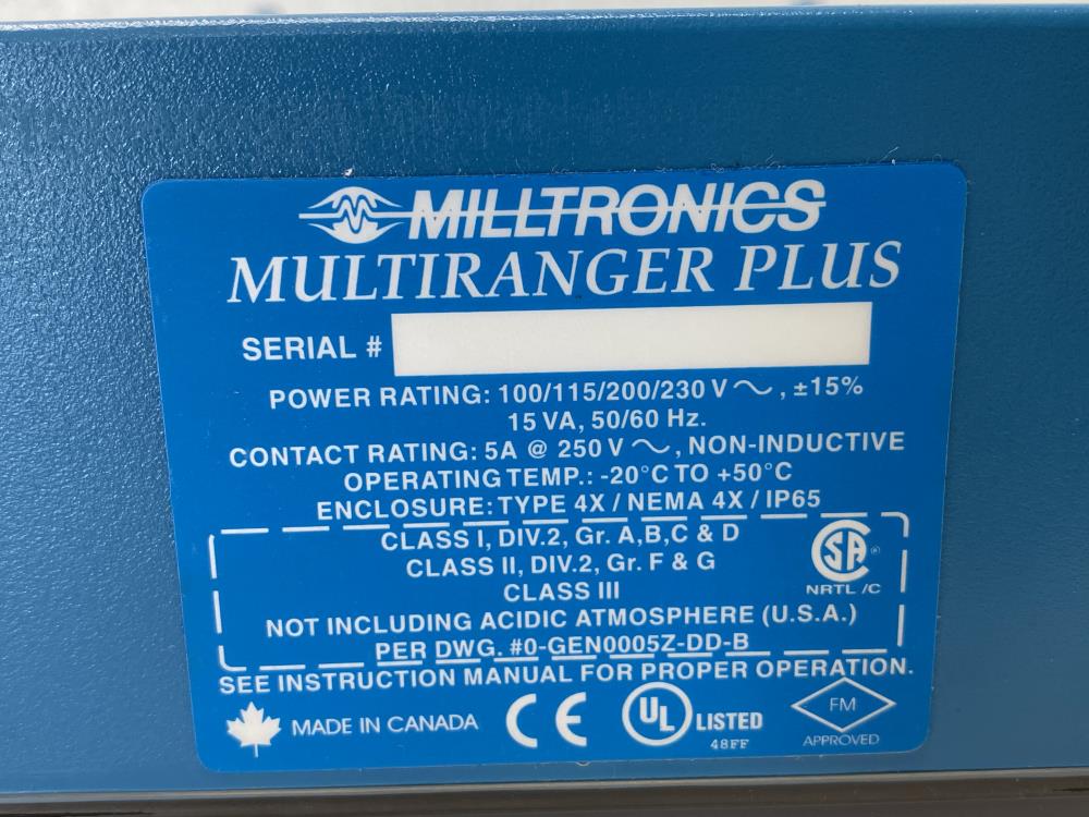 Milltronics MultiRanger-Plus Relay 7ML10203EB14