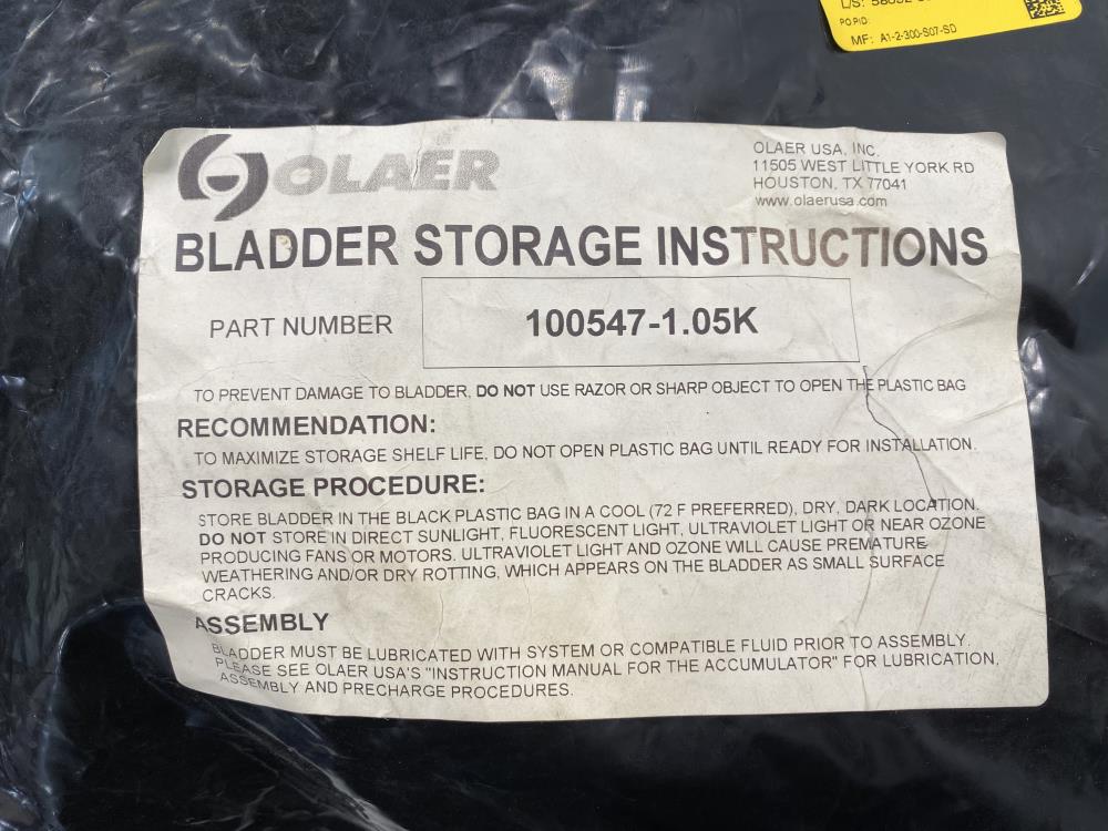 Olaer 1-Gallon Bladder Accumlator 100547-1.05K