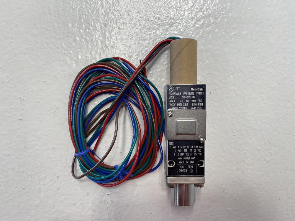 ITT Neo-Dyn 200 to 1000 PSIG Adjustable Pressure Switch 232P42C6BHR