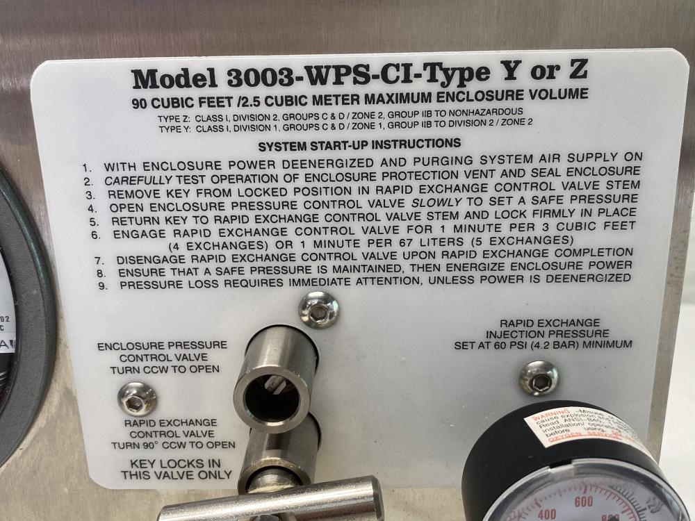 Pepperl Fuchs BEBCO EPS Rapid Exchange Purging System 3003-WPS-CI-TYPE Y OR Z