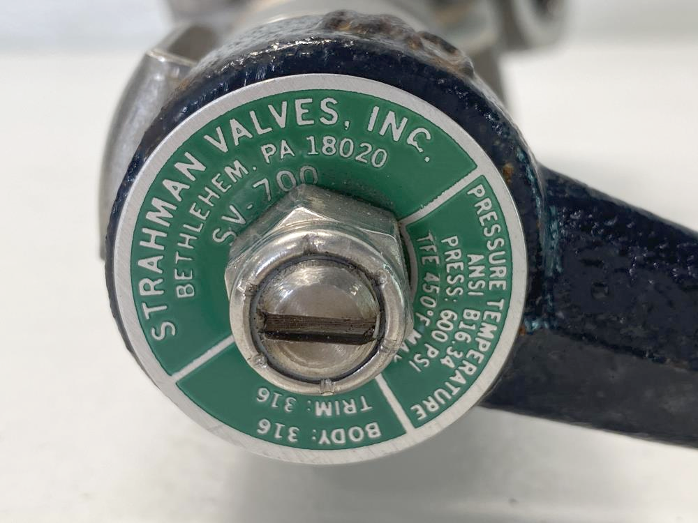 Strahman 1/2” FNPT X 3/4” MNPT 600# 316 Stainless Steel Sampling Valve SV-700