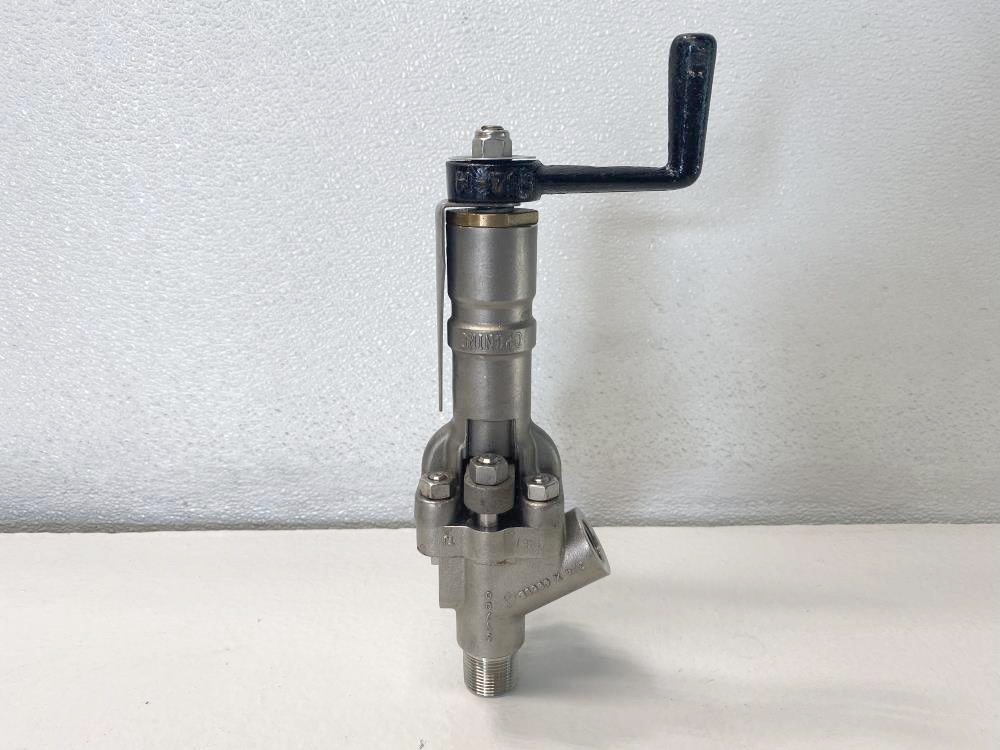 Strahman 1/2” FNPT X 3/4” MNPT 600# 316 Stainless Steel Sampling Valve SV-700