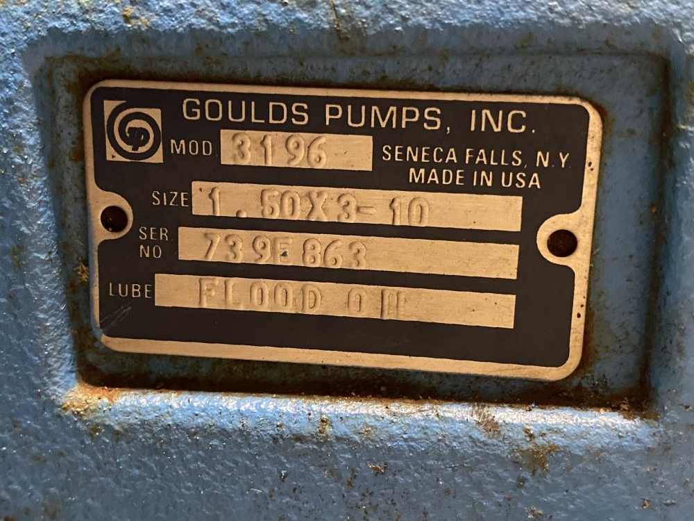Goulds 3196 MTX 1.50" X 3"-10" Titanium Centrifugal Pump