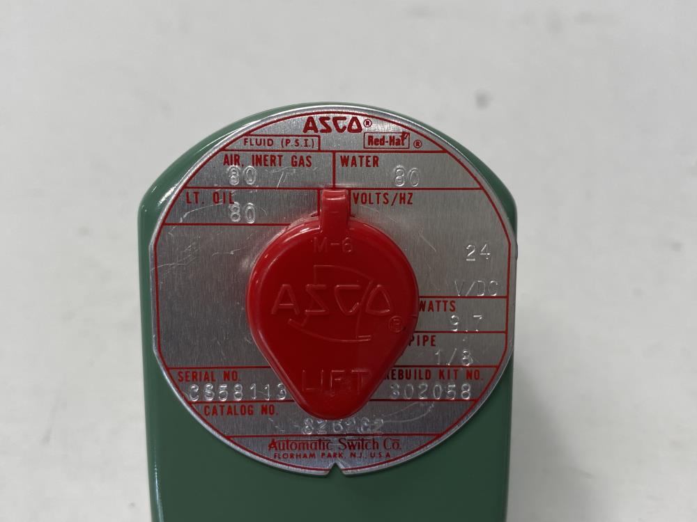 Asco Red-Hat 1/8” NPT 2-Way Brass Solenoid Valve 8262C2