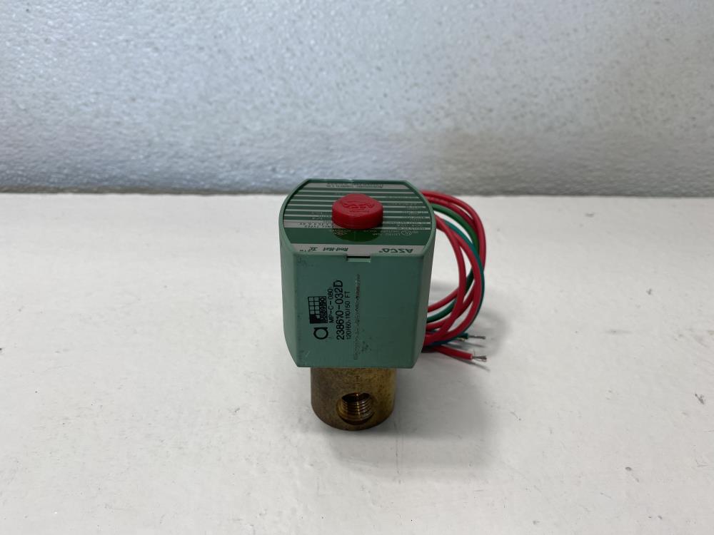 Asco Red-Hat II 1/4” NPT 2-Way Brass Solenoid Valve 8262G232