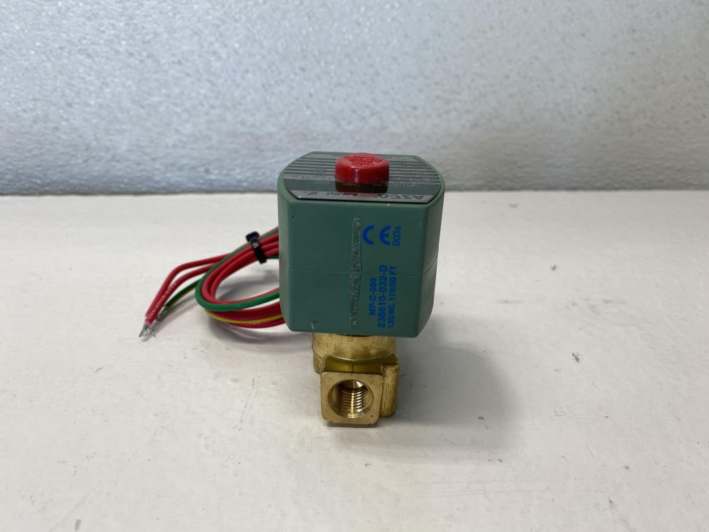 Asco Red-Hat II 1/4” NPT 2-Way Brass Solenoid Valve 8262G208