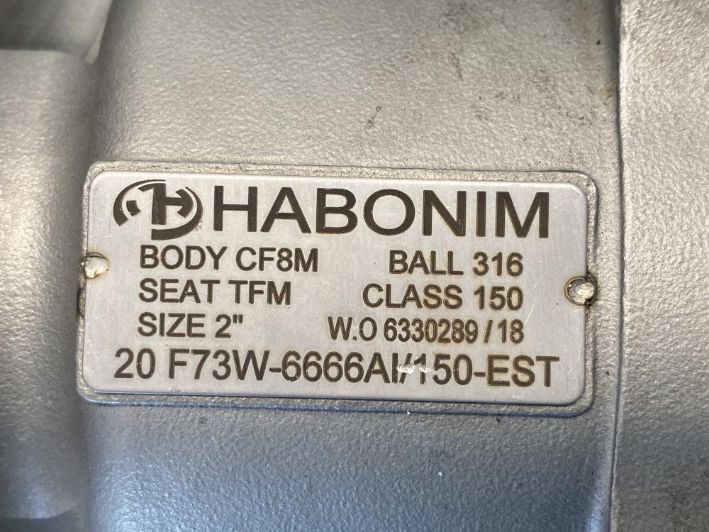 Habonim 2" 150# 316 Flanged Ball Valve 20 F73W-6666AI/150-EST w/ EMS Switchlink