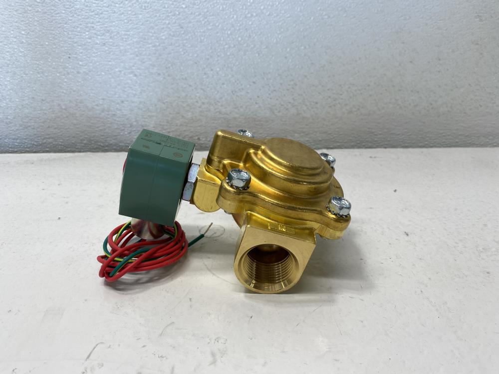 ASCO Red Hat II 1" NPT 2-Way Brass Solenoid Valve 8221G007HW